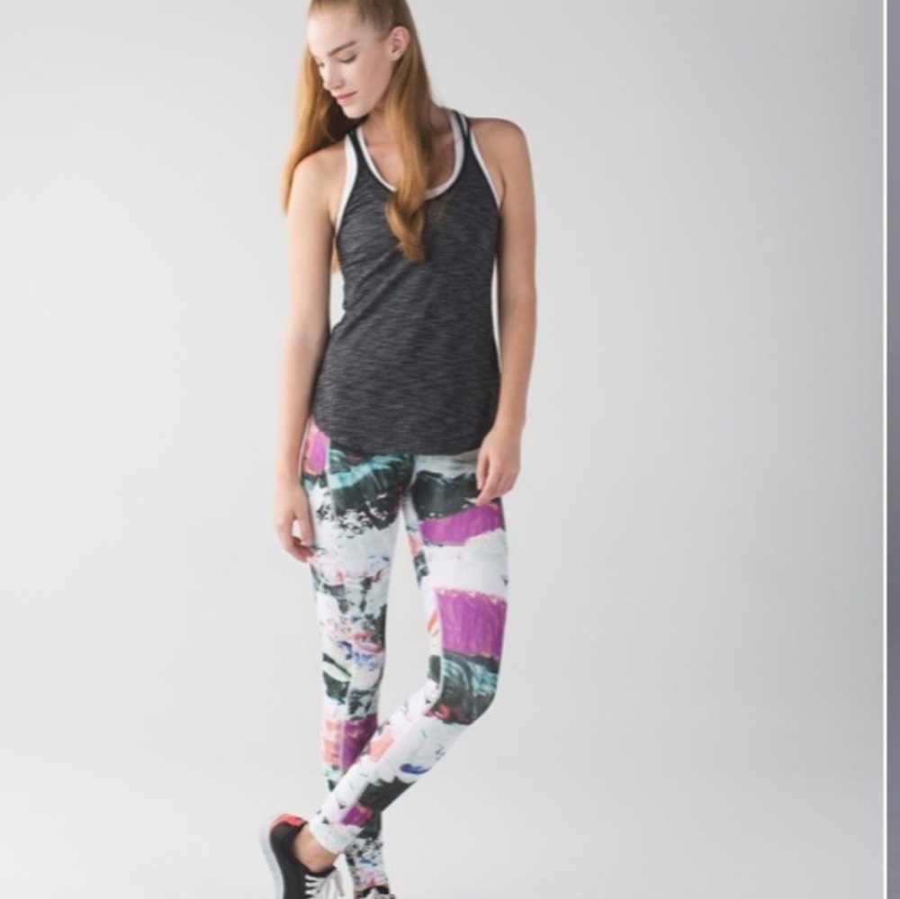 Lululemon Fast And Free printed leggings